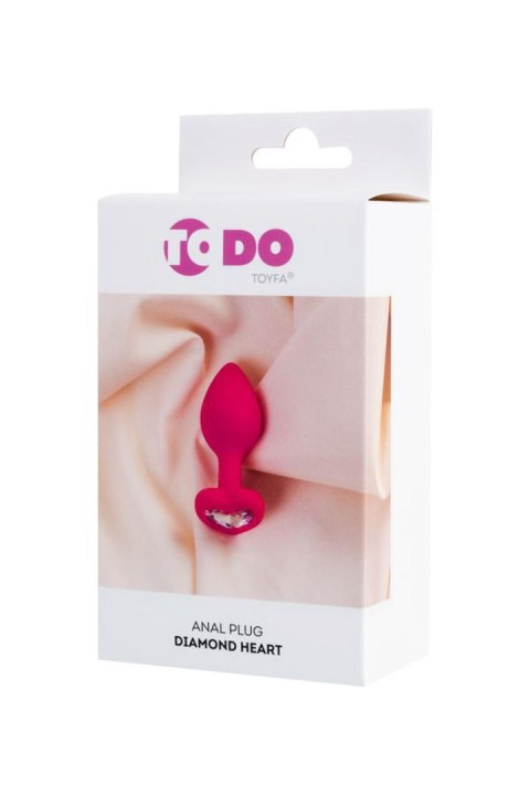 Korek analny ToDo Diamond Heart różowy miniaturowy 7 cm