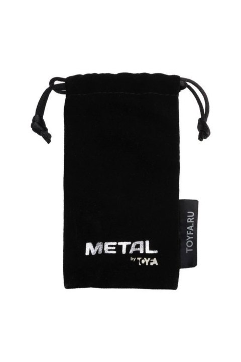 Korek analny metalowy srebrny TOYFA z czarnym kryształkiem 10,8 cm