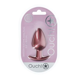 Korek analny silikonowy Ouch! Large 8,9 cm różowe złoto