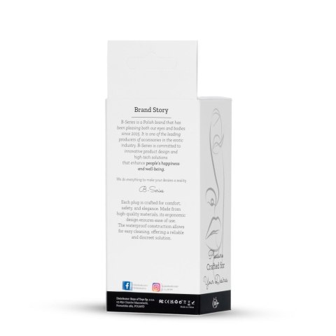 Korek analny silikonowy transparentny z diamentem L 10.5 cm