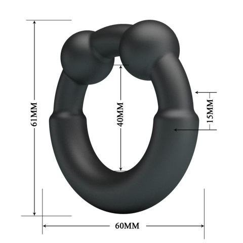 Pierścień erekcyjny super miękki silikonowy MECO Crazy Bull wodoodporny