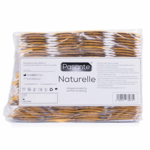 Prezerwatywy Pasante Naturelle nawilżane bez plemnikobójczego 144 szt
