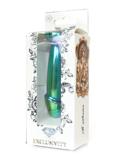 Stalowy korek analny penis z diamentem HeavyFun 10 cm