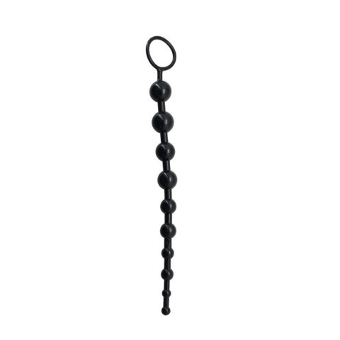 Stopniowany łańcuch analny Timeless Jelly 10 kulek PVC Toyz4lovers czarny