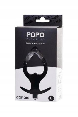 Wibrujący korek analny serce Cordis POPO Pleasure silikonowy czarny
