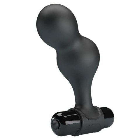 Wibrujący silikonowy korek analny Mr. Play 10 funkcji czarny