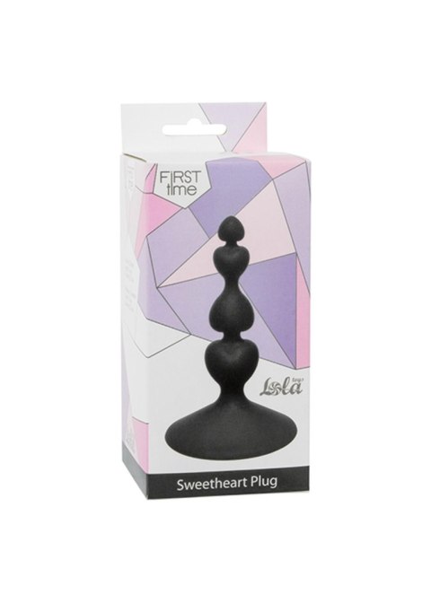 Korek analny silikonowy Sweetheart Lola Toys czarny 10 cm