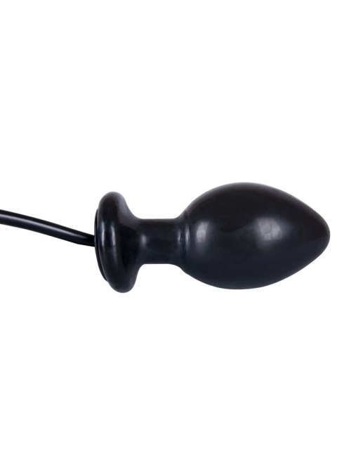 Nadmuchiwany wibrujący korek analny Seven Creations czarny 12 cm