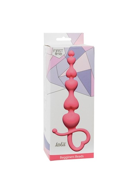 Początkujące kulki analne silikonowe Lola Toys różowe 18 cm