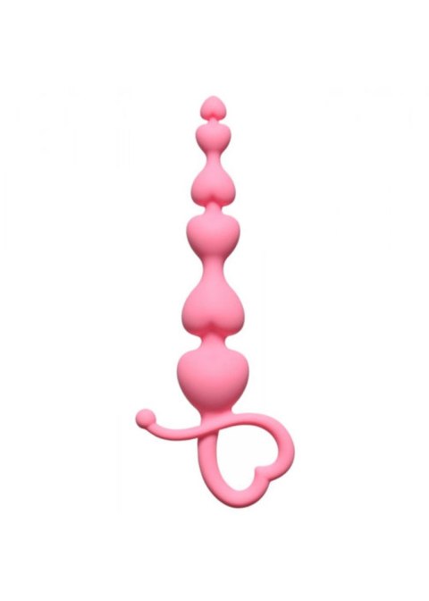 Początkujące kulki analne silikonowe Lola Toys różowe 18 cm