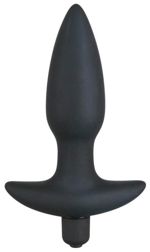 Wibrujący korek analny Black Velvets silikonowy czarny 15 cm
