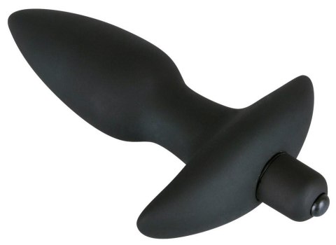 Wibrujący korek analny Black Velvets silikonowy czarny 15 cm