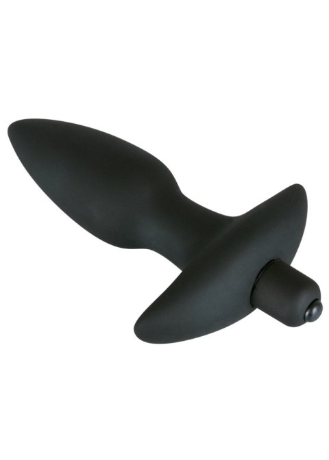 Wibrujący korek analny Black Velvets silikonowy czarny 15 cm