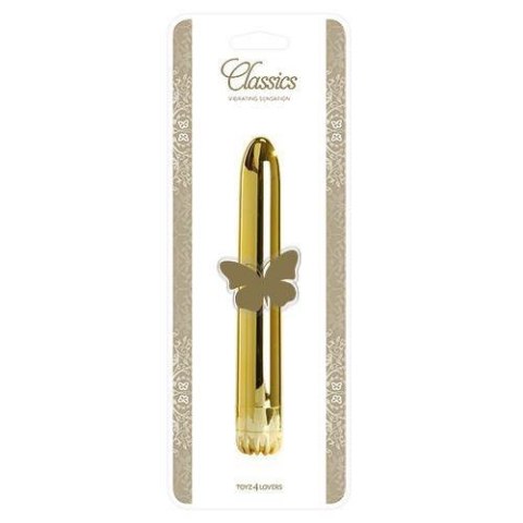 Wibrator Classic Vibe Toyz4lovers złoty 18 cm AA