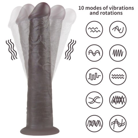 Dildo realistyczne Lovetoy dwuwarstwowe silikonowe 25 cm rotujące pilot