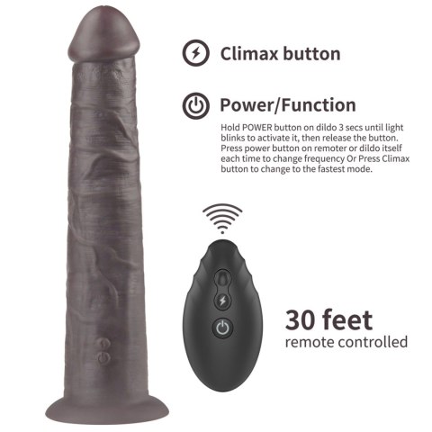 Dildo realistyczne Lovetoy dwuwarstwowe silikonowe 25 cm rotujące pilot