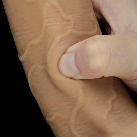 Dildo realistyczne dwuwarstwowe silikonowe z uchwytem Lovetoy 25cm