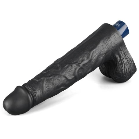 Dildo realistyczne wibrujące Lovetoy Real Softee czarne USB 25cm