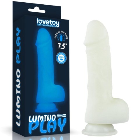Dildo silikonowe świecące w ciemności Lovetoy Lumino Play 19 cm