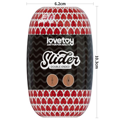 Masturbator dwustronny Lovetoy anus i pochwa brązowy TPE