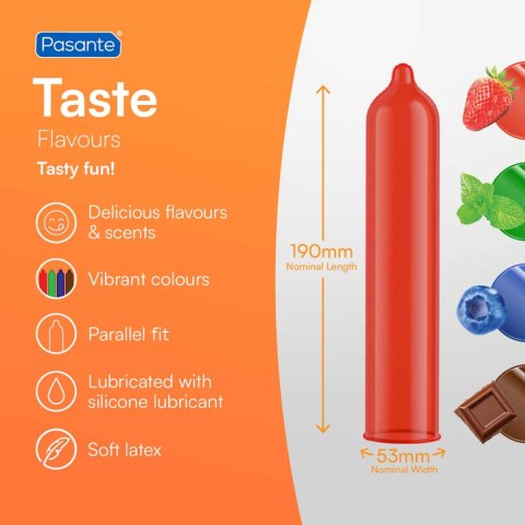 Prezerwatywy jagodowe Pasante Blueberry Blast fioletowe 144 szt