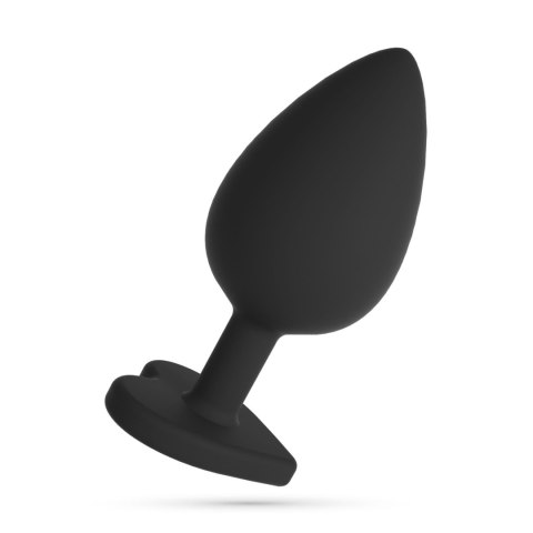 Silikonowy korek analny Crushious Cuore mały z 4 kryształkami 7cm