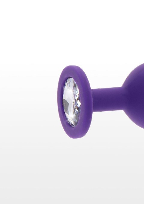 Korek analny z kryształkiem Diamond Booty Jewel fioletowy 9 cm