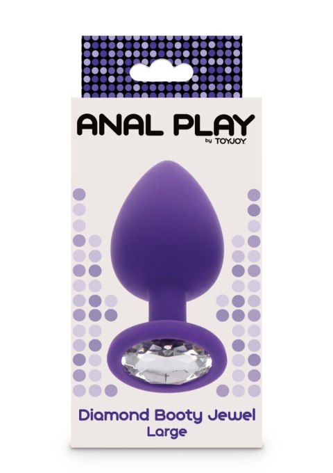 Korek analny z kryształkiem Diamond Booty Jewel fioletowy 9 cm