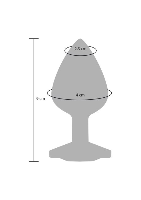 Korek analny z kryształkiem Diamond Booty Jewel fioletowy 9 cm