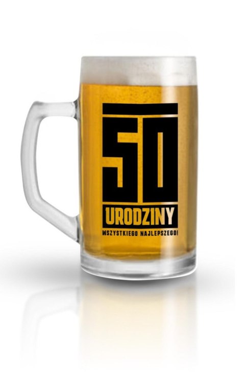 Kufel szklany 500 ml 50 Urodziny House of Mugs