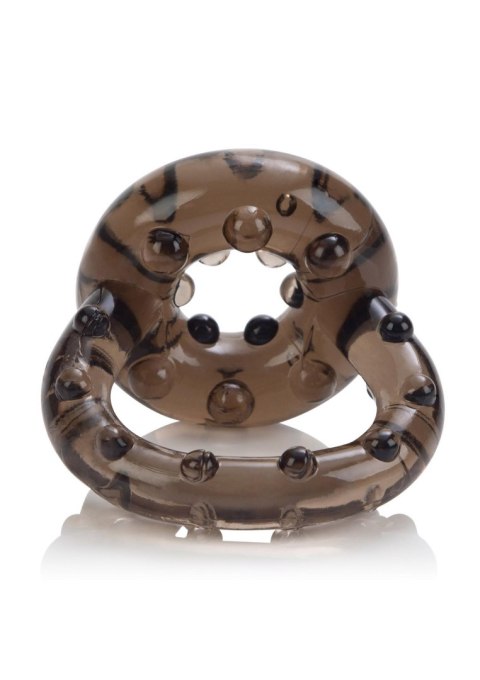 Pierścień erekcyjny All Star Calexotics czarny TPE z ringiem na jądra 5 cm