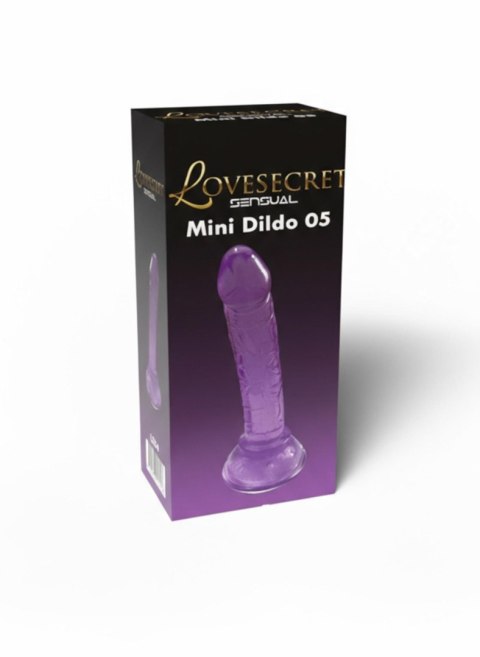 Realistyczne mini dildo Lovesecret fioletowe 14 cm z przyssawką