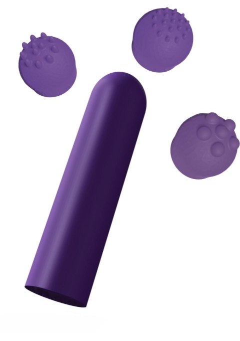 Wibrator kieszonkowy ToyJoy fioletowy 12 funkcji USB 6 cm