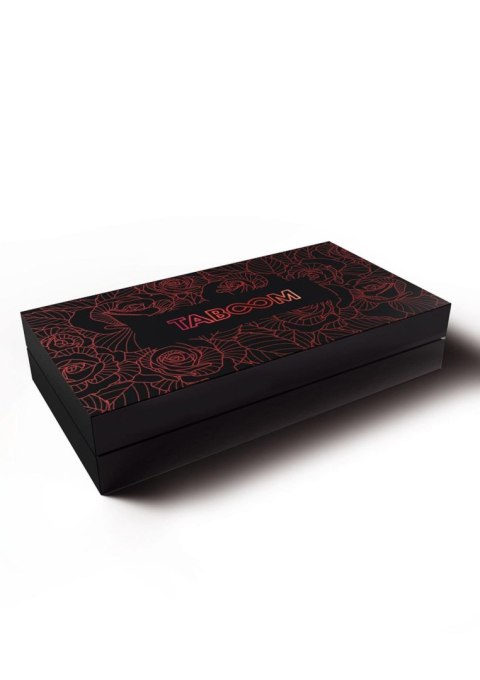 Kajdanki Taboom Wild Roses z różą czarne
