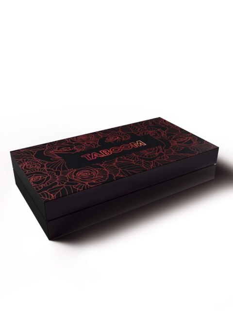 Kajdanki Taboom Wild Roses z różą czarne