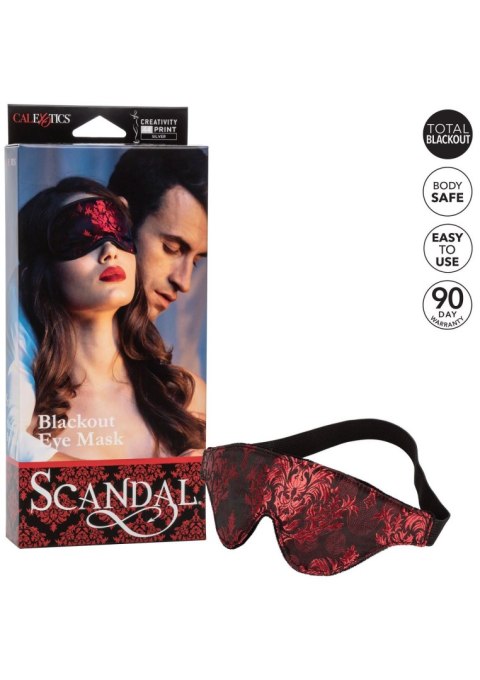 Maska na oczy Scandal Blackout Calexotics bordowa