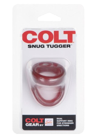Pierścień erekcyjny Colt Snug Tugger na penisa i jądra czerwony