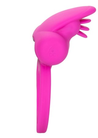 Pierścień wibrujący silikonowy Calexotics Dual Clit Flicker różowy