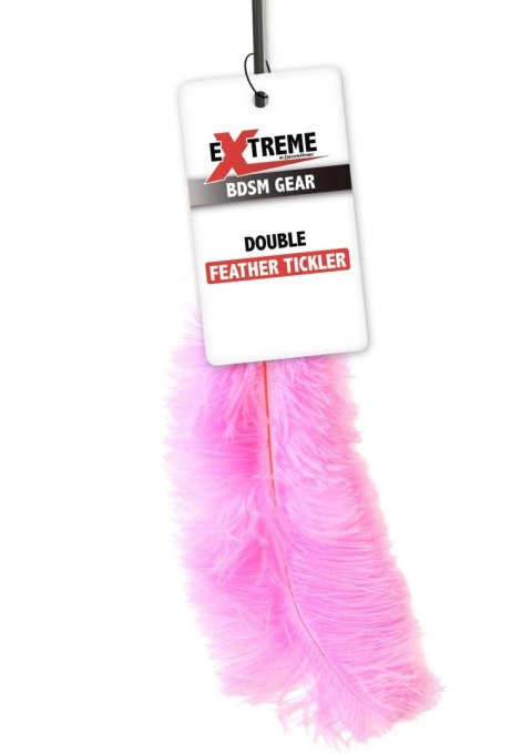 Piórko łaskoczące Double Feather Tickler różowe 68 cm