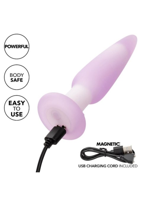 Plug analny wibrujący Calexotics Lavender Haze fioletowy silikonowy
