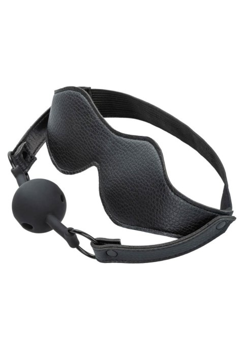 Maska blackout z oddychającym kneblem silikonowym Calexotics