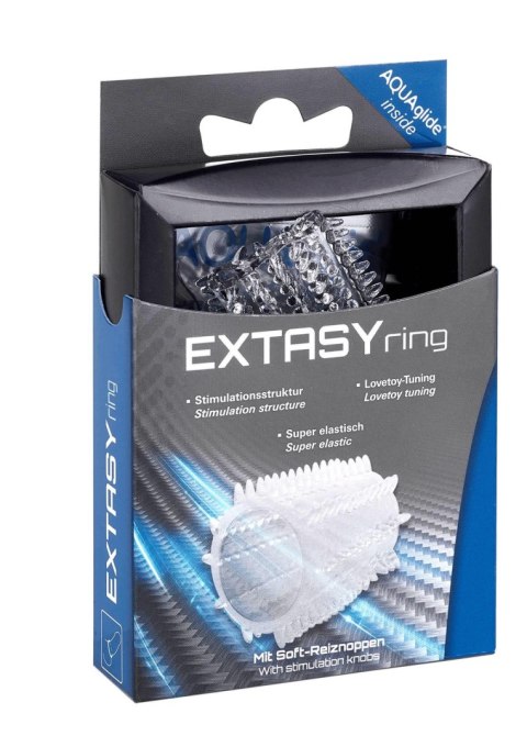Nakładka Extasy Ring JoyDivision przezroczysta TPE 4.5 cm