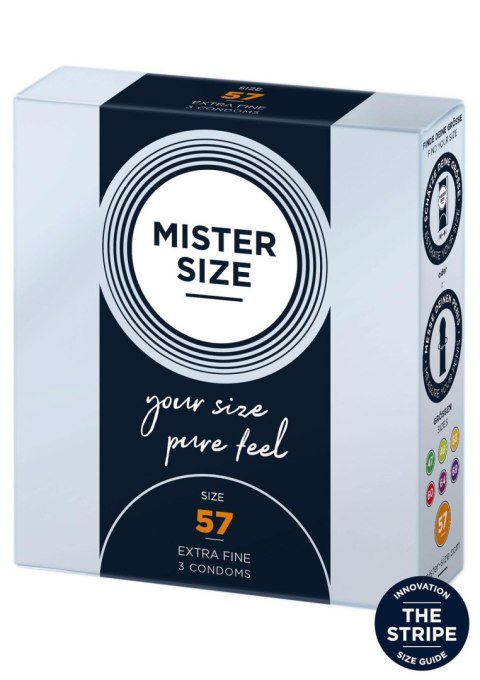 Prezerwatywy ultra cienkie MISTER SIZE 57 mm naturalne 3 sztuki