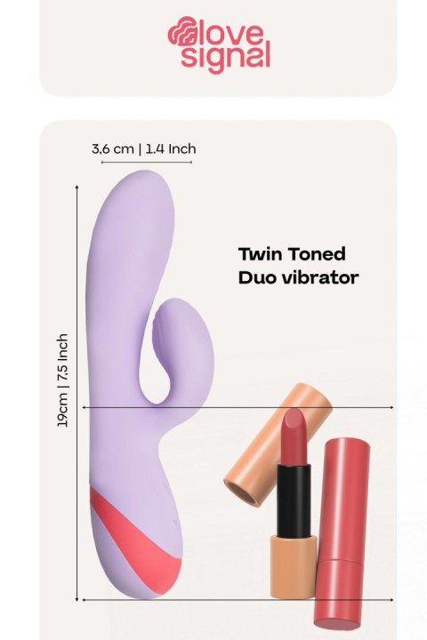 Wibrator króliczek silikonowy Twin Toned Duo Dream Toys USB 19 cm