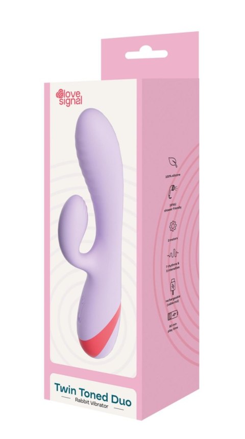 Wibrator króliczek silikonowy Twin Toned Duo Dream Toys USB 19 cm