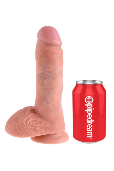 Dildo realistyczne King Cock 20 cm z jądrami Pipedream jasny