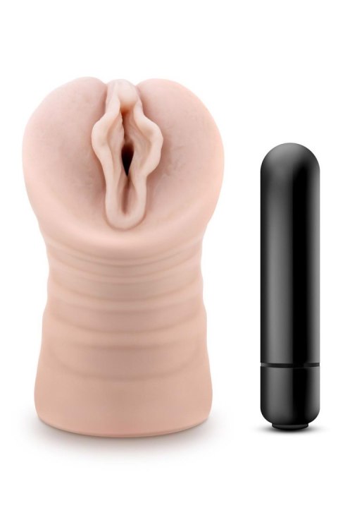 Masturbator wibrujący Destini beżowy 13 cm