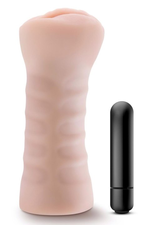 Masturbator wibrujący Destini beżowy 13 cm