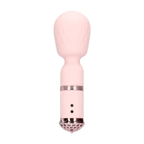 Mini masażer silikonowy Loveline Velour różowy 12 cm
