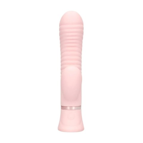 Wibrator króliczek Loveline Mystique żebrowany różowy 15,9 cm